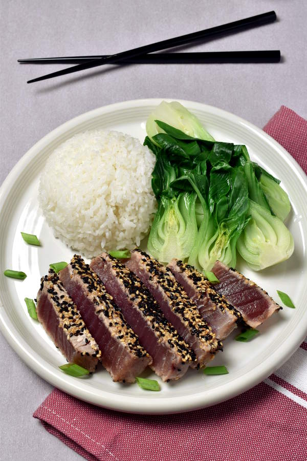 Sesame Ahi Tuna Steaks| WednesdayNightCafe.com