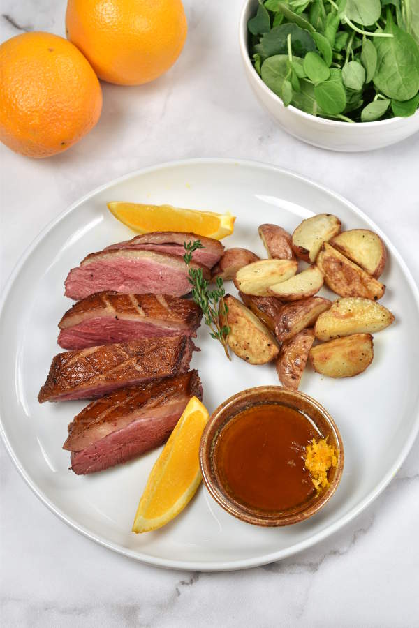 Duck Breast a L’Orange with Oven Roasted Potatoes | WednesdayNightCafe.com