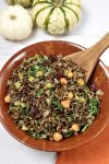 Fried Wild Rice with Hazelnuts and Kale | WednesdayNightCafe.com