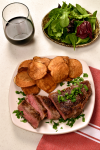 Steak with Homemade Potato Chips| WednesdayNightCafe.com