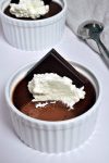 Dark Chocolate Pots de Crème (French Custard)| WednesdayNightCafe.com