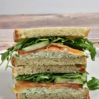 Smoked Salmon Sandwich with Dill Cream Cheese